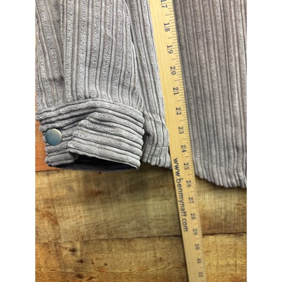 Angel Kiss Ribbed Textured Button-Down Shirt Jacket L lavender - Picture 2 of 6